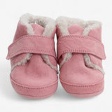 Pram shoes pink fleece lined