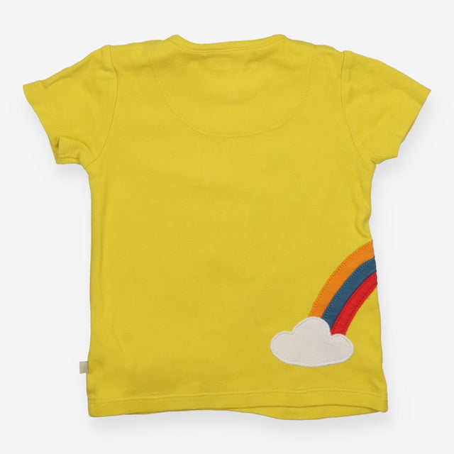 T-shirt yellow dinosaur rainbow slide