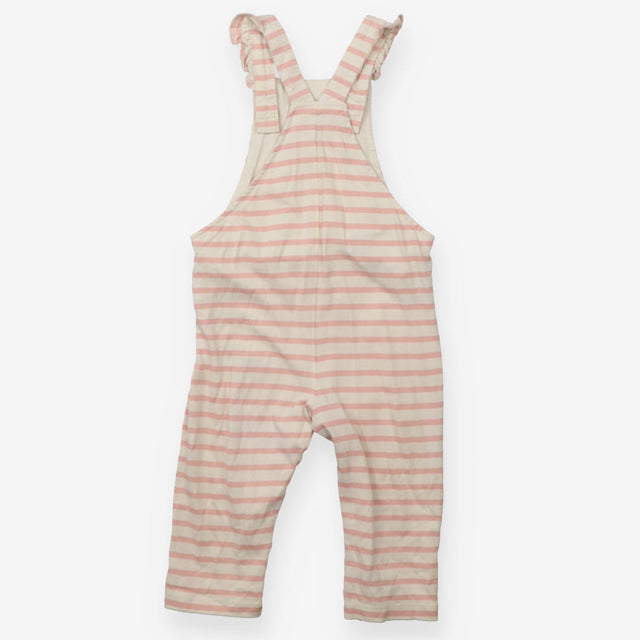 Jersey Dungaree Pink and Cream Strip with Flutterb