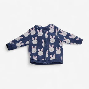 Blue Bunny Zip Up Hoodie