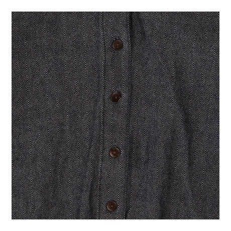 Organic Cotton Shirt Dress | Grey Herringbone Weav