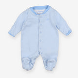 Sleepsuit Blue Stripe Small Elephant Applique