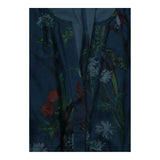 Teal Floral Wide Leg Short Sleeve Jumpsuit