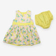 Summer dress pink with lemons with bloomers revers