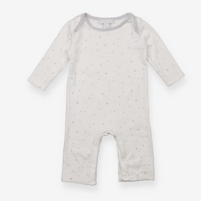 Romper White with Grey Stars