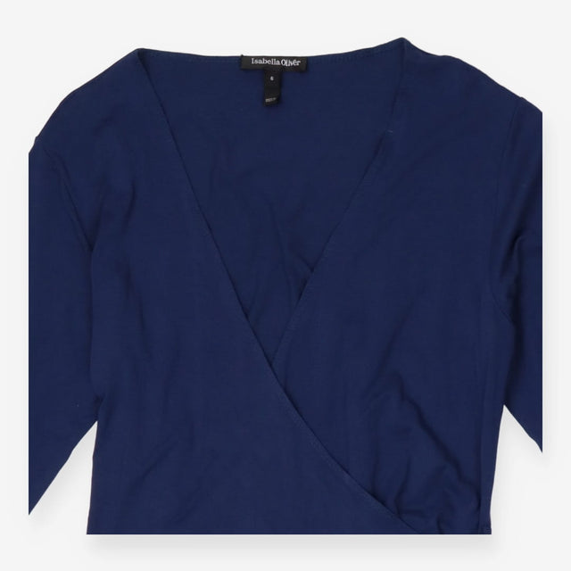 Dress navy wrap - maternity