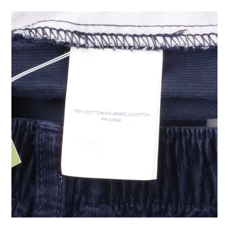 High Rise Straight Leg Corduroy Trousers Navy Blue