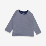 navy stripe LS tee 