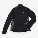 Running Jacket Black Windproof Reflective Zip Up