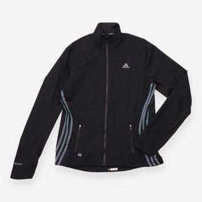 Running Jacket Black Windproof Reflective Zip Up
