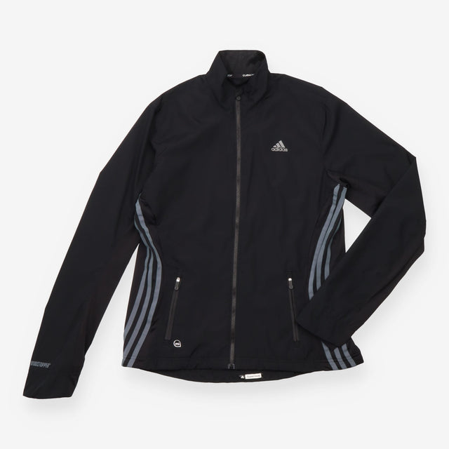 Running Jacket Black Windproof Reflective Zip Up