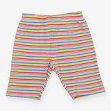 Cycling shorts rib rainbow striped