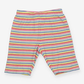 Cycling shorts rib rainbow striped