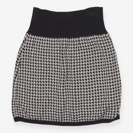 Maternity Knitted Skirt Grey and Cream Houndstooth