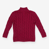 Sweater knit plum quarter zip