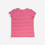 T-shirt Pink stripe unicorn