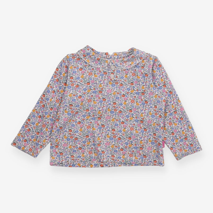 Fruits and Florals Collared Long Sleeve