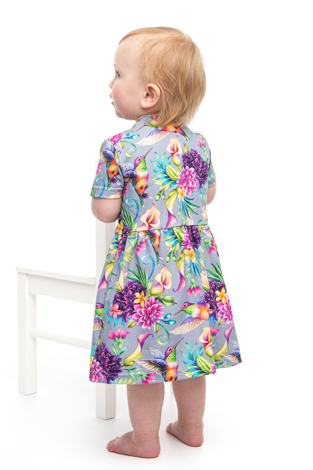 Skater Dress Lilac Hummingbird