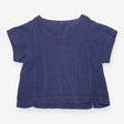Blue Relaxed Linen Tunic Top