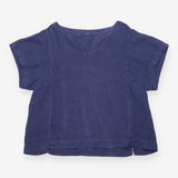 Blue Relaxed Linen Tunic Top