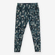 Power Leggings Full Length Blue and Cream Marble