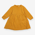 Dress long sleeve yellow spotted