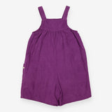 Dungaree shortie cord purple bird