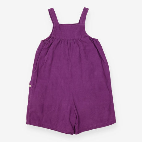 Dungaree shortie cord purple bird