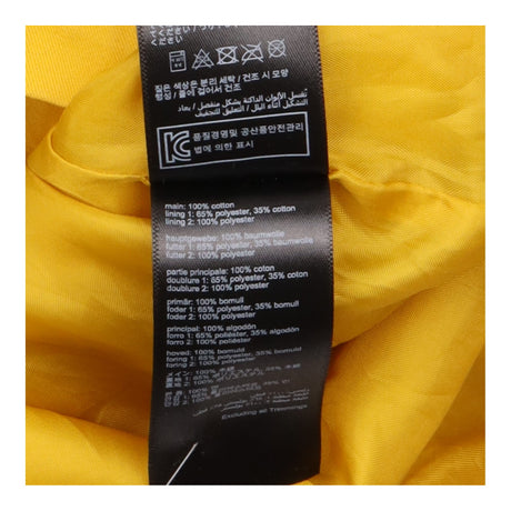 Coat Mustard Yellow Hooded Zip Front Rain Parka