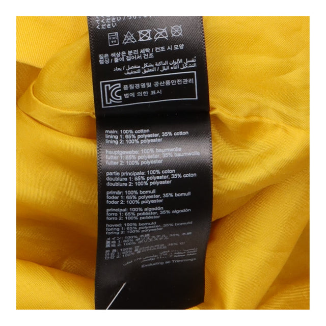 Coat Mustard Yellow Hooded Zip Front Rain Parka