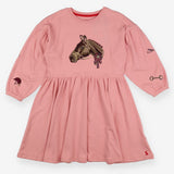 Dress Pink Horse embroidery 