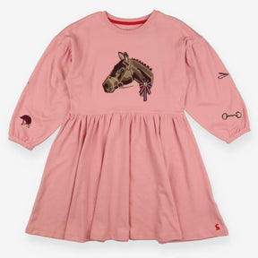 Dress Pink Horse embroidery 