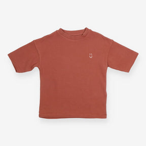 T-Shirt Waffle Brown with Winky Face