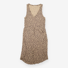 Dress Leopard Print Sleeveless Midi