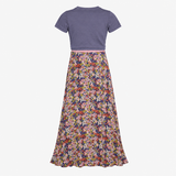 Slate Blue 2-in-1 Floral Maternity & Nursing Maxi 
