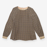 Top Grey Ditsy Floral Long Sleeve