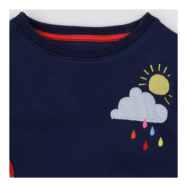 Sweatshirt navy blue rainbow clouds