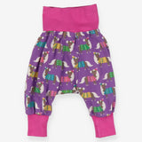 Purple and pink parsnip pants with horses