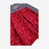 Dress Navy Striped with Cord Floral Skirt