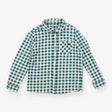 Shirt green white check LS