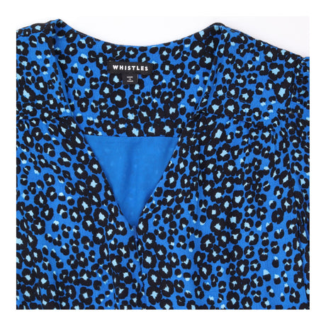 Jumpsuit Animal Print Short Sleeve Blue