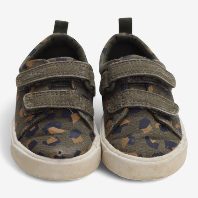 Trainers Green Camo Print