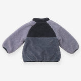 Fleece jacket grey colour block
