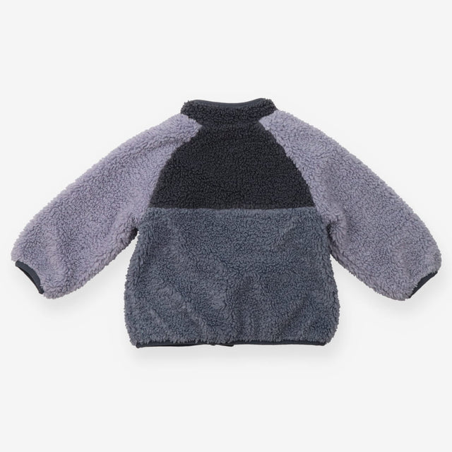 Fleece jacket grey colour block