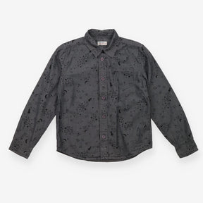 Shirt grey rocket stars moon LS