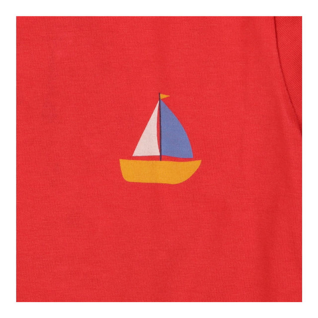 Red t-shirt with boat