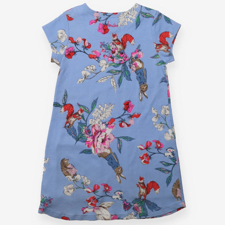 Dress jersey short sleeve blue Peter Rabbit floral