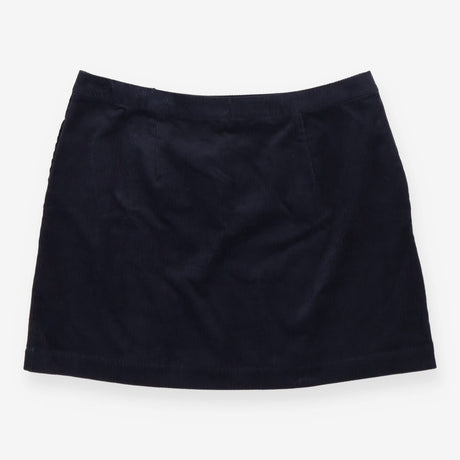 Maize Navy Cord Skirt – Button‑Detail A‑Line Cordu
