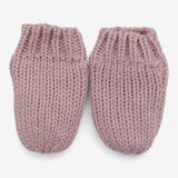 Pink Knit Bobble Hat & Mittens