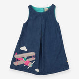 Dress Cord Pinafore Blue Plane